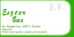 eszter bus business card